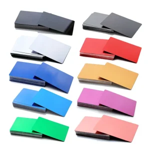 Cartes de visite en métal / 100 pièces