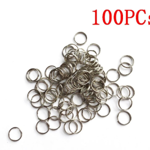 Anneau fendu rond en acier plaqué blanc