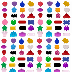 Étiquette de nom de chien en aluminium anodisé