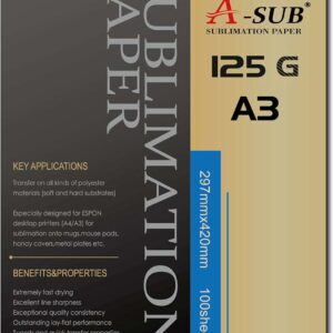 Papier de sublimation A-SUB 125 g/m², A3